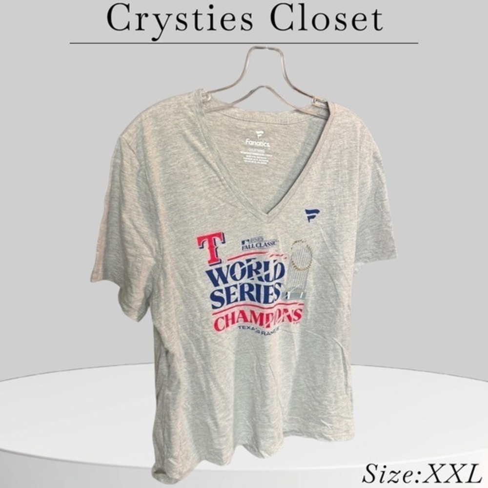 Texas Rangers 2023 World‎ Series Champions T-shirt women xxl